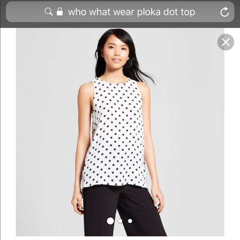 Who What Wear Polka dot top medium